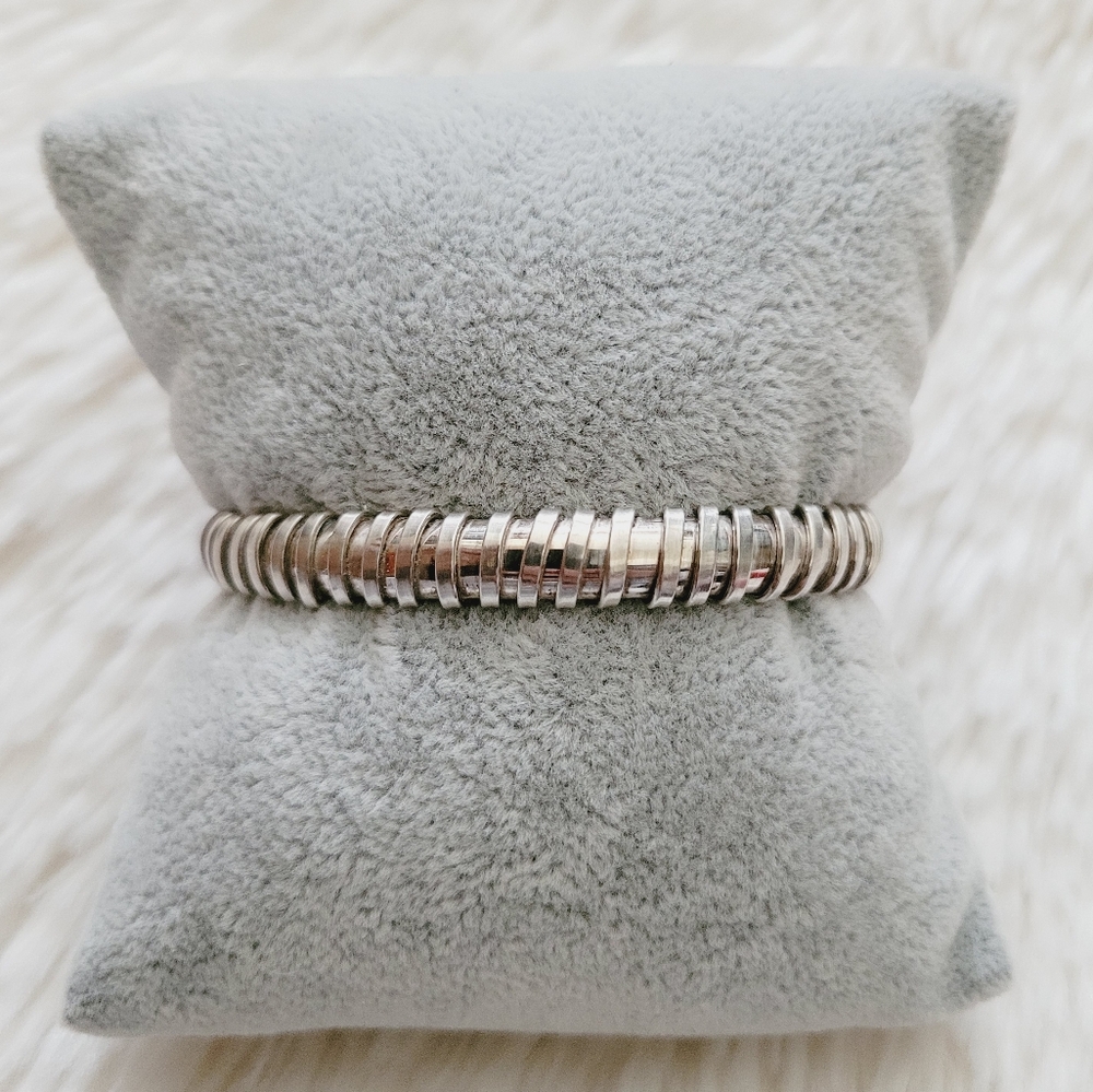 Sterling Silver Snake Coil Cuff Bracelet